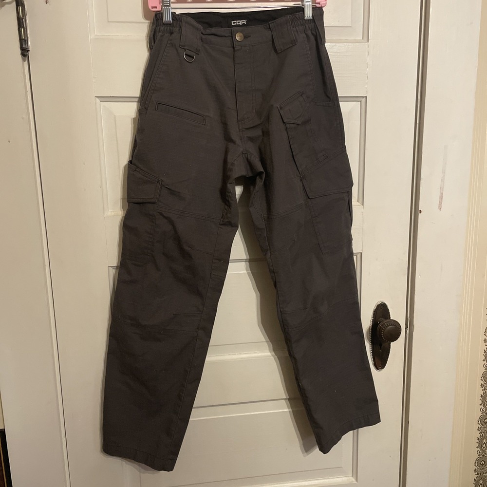 CQR Heavy Duty Canvas Pants 30W/30L Steel Gray Hiking Tactical Cargo Work Core